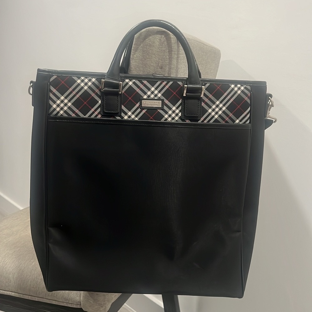 BURBERRY BLACKLABEL Briefcase 💼 Business Bag 2way Black nova Tote Unisex